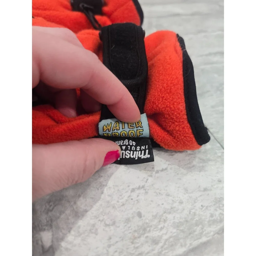 Philadelphia Flyers Waterproof Gloves NHL Fleece Snow Skiing Winter Cold Orange